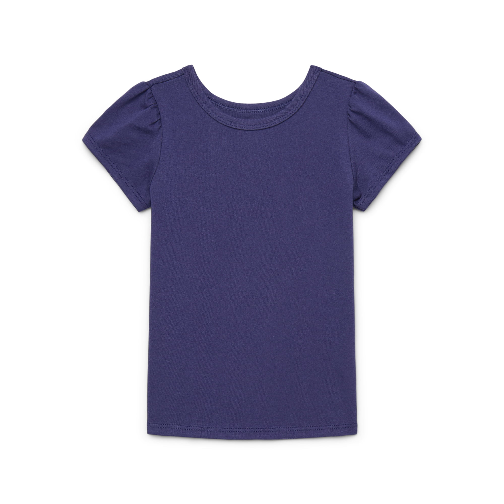 Garanimals Toddler Girl Short Puff Sleeve Solid T-Shirt, Sizes 18M-5T | Walmart (US)