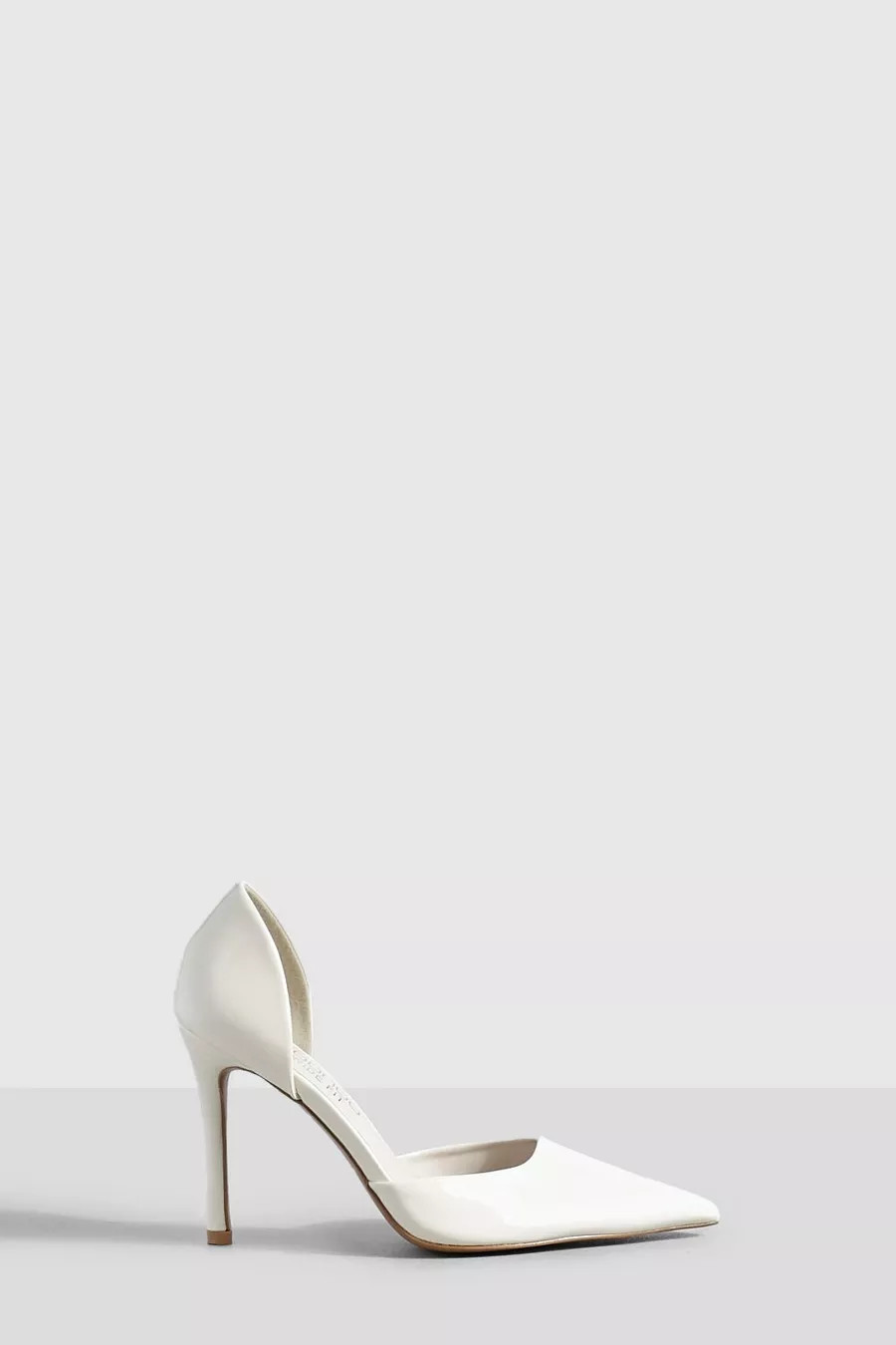 Wide Fit Patent Cut Out Court Shoe | Boohoo.com (UK & IE)