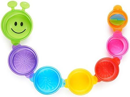 Amazon.com: Munchkin Caterpillar Spillers Stacking and Straining Cups Baby and Toddler Bath Toy :... | Amazon (US)