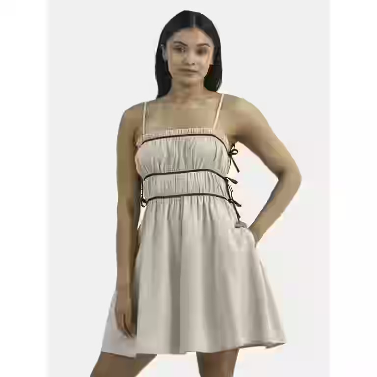 No Boundaries Smocked Mini Dress with Bows, Women's - Walmart.com | Walmart (US)