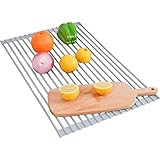 Ahyuan Roll up Dish Drying Rack Over The Sink Dish Drying Rack Dish Rack Over Sink Rolling Rack D... | Amazon (US)