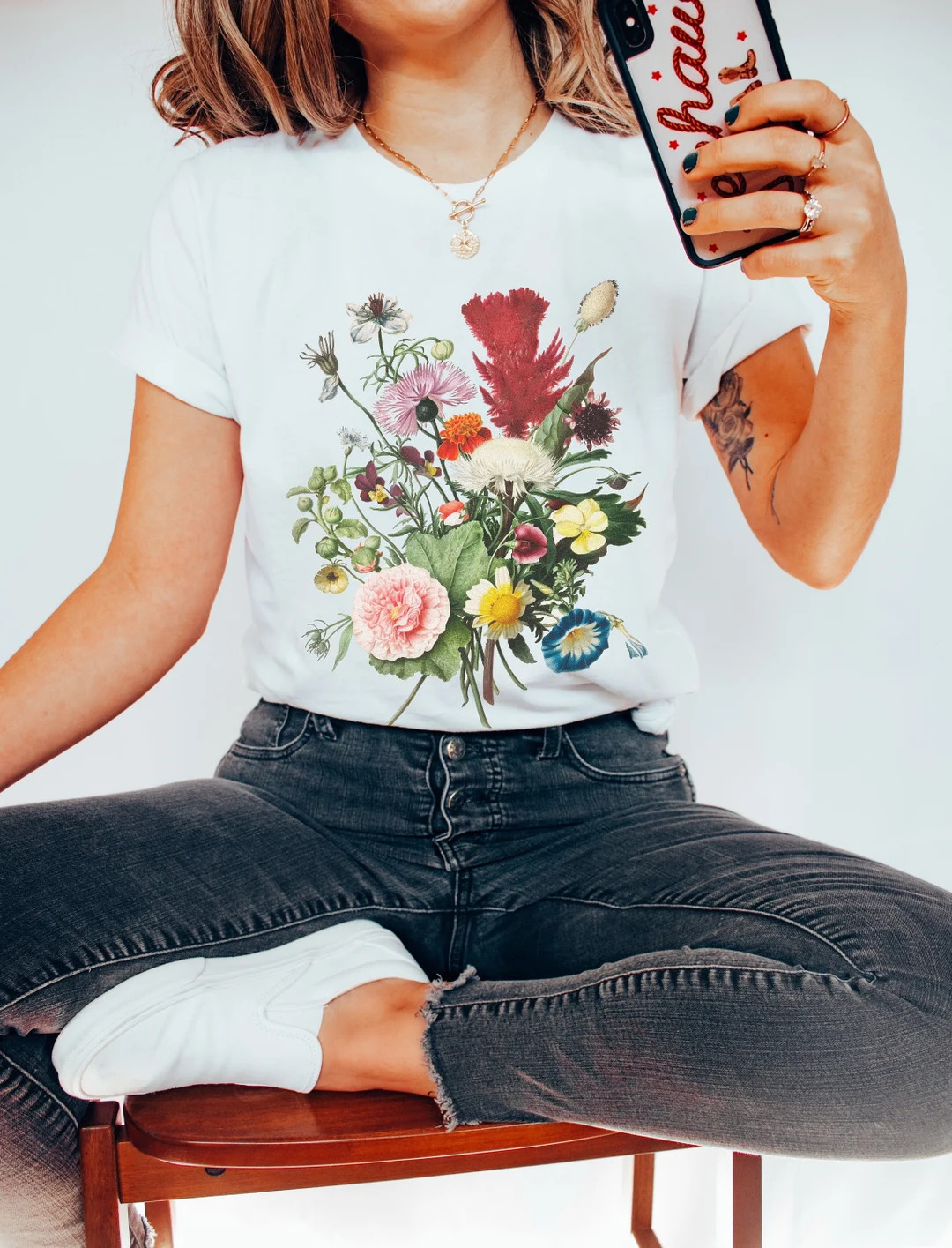 Botanical Shirt - Wildflowers Shirt - Floral Graphic - Plant Shirt - Gardening Shirt - Botanical ... | Etsy (US)