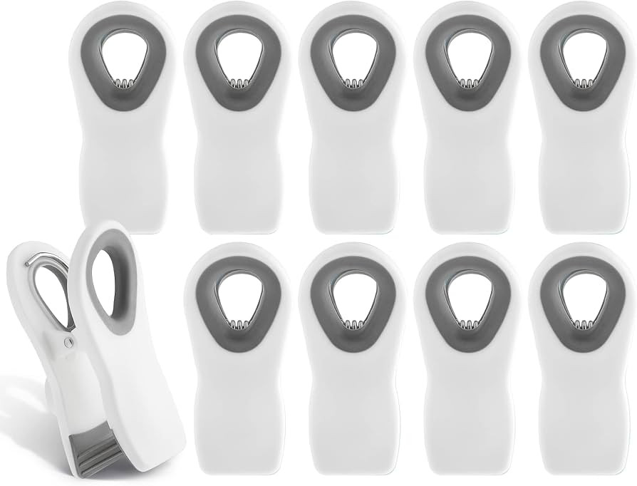 COOK WITH COLOR 10 Pc Bag Clips with Magnet- Food Clips, Chip Clips, Bag Clips for Food Storage w... | Amazon (US)