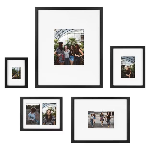 5pc Gallery Frame Box Set Transitional Black - Kate & Laurel All Things Decor | Target