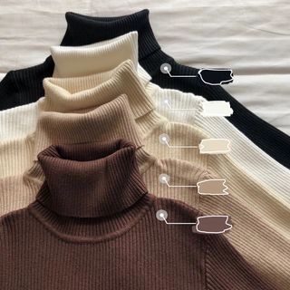 Maido - Long-Sleeve Turtleneck Ribbed Knit Top | YesStyle | YesStyle Global
