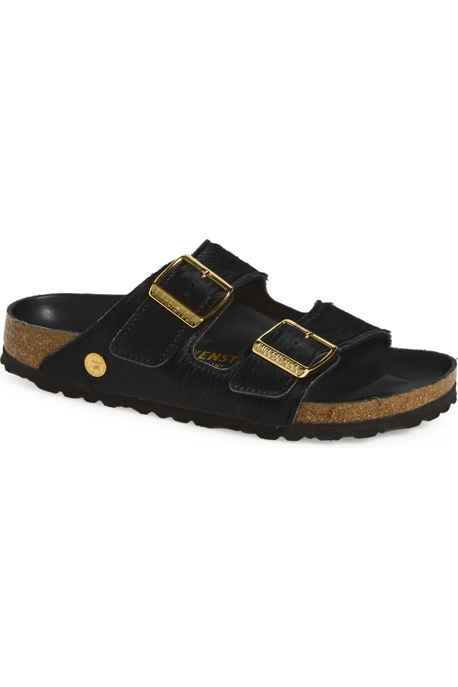 Birkenstock Arizona Genuine Calf Hair Slide Sandal (Women) | Nordstrom | Nordstrom