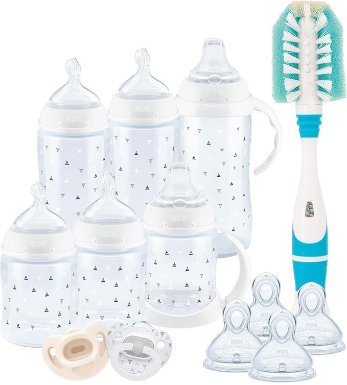 NUK Smooth Flow Anti Colic Baby Bottle Newborn Gift Set, Timeless Collection, Amazon Exclusive | Amazon (US)