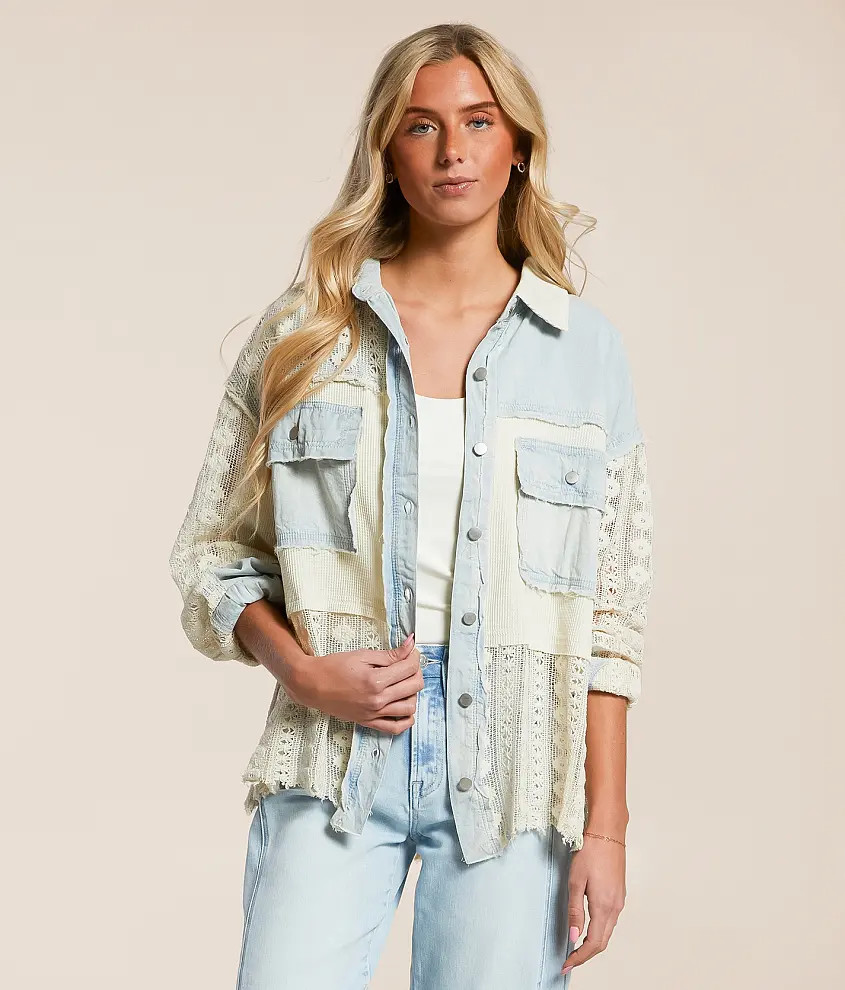 Pieced Crochet Shirt | Buckle