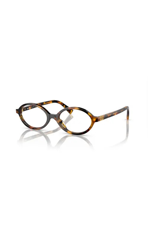 Miu Miu 50mm Oval optical glasses in Tortoise at Nordstrom | Nordstrom
