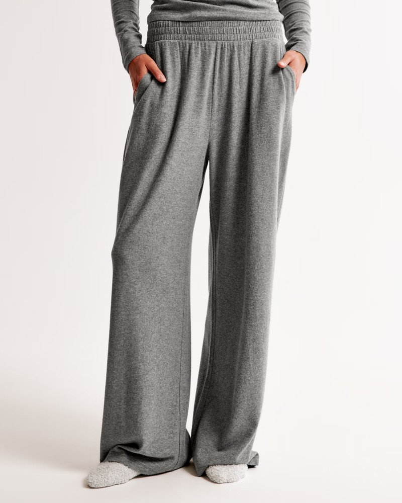 Women's Lounge Cotton-Modal Wide Leg Pant | Women's Bottoms | Abercrombie.com | Abercrombie & Fitch (US)