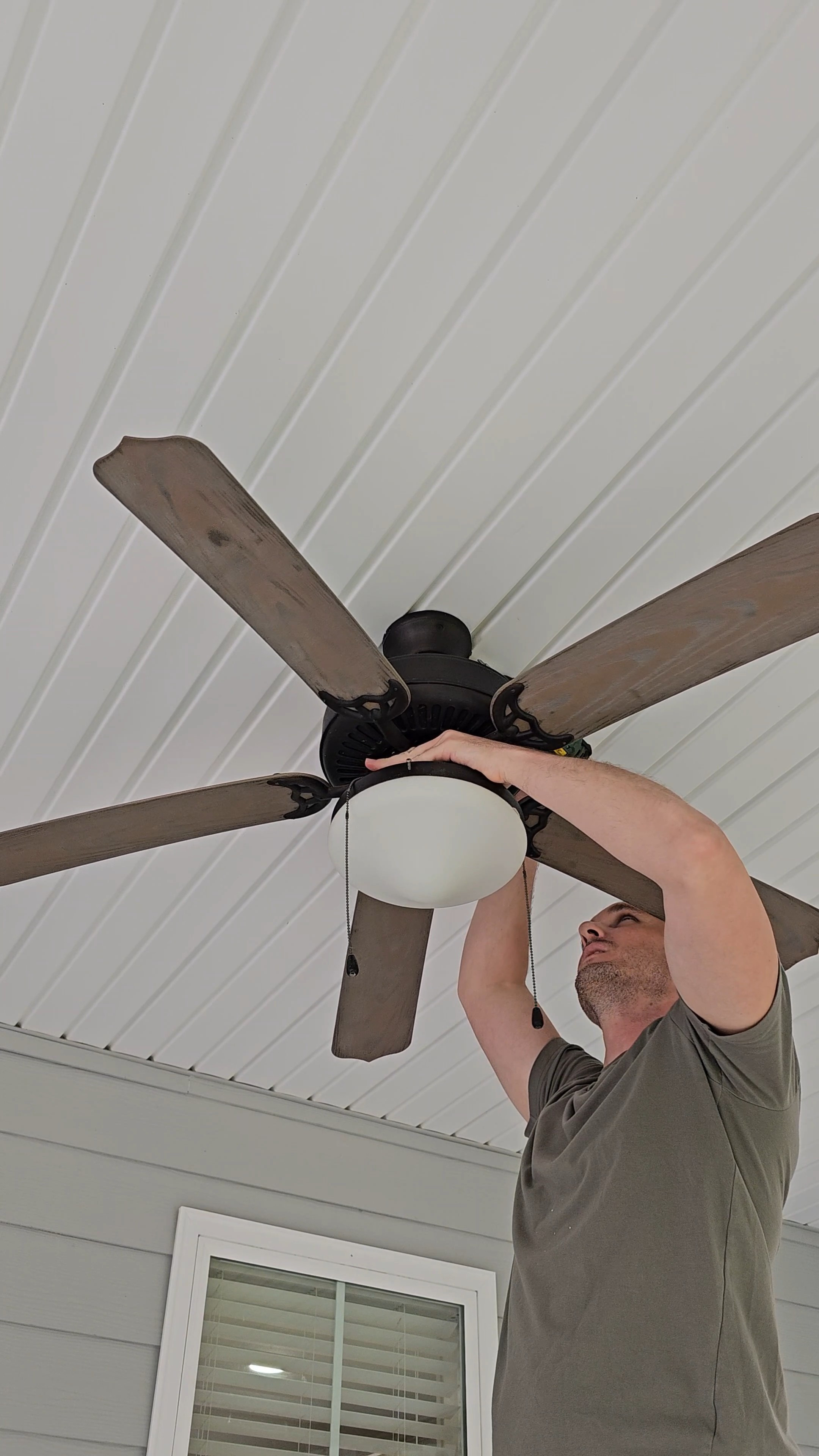 Updating our sunroom fan! 

