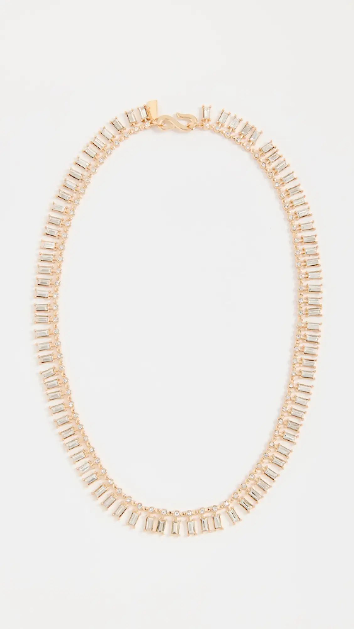 Round Crystal Baguette Necklace | Shopbop