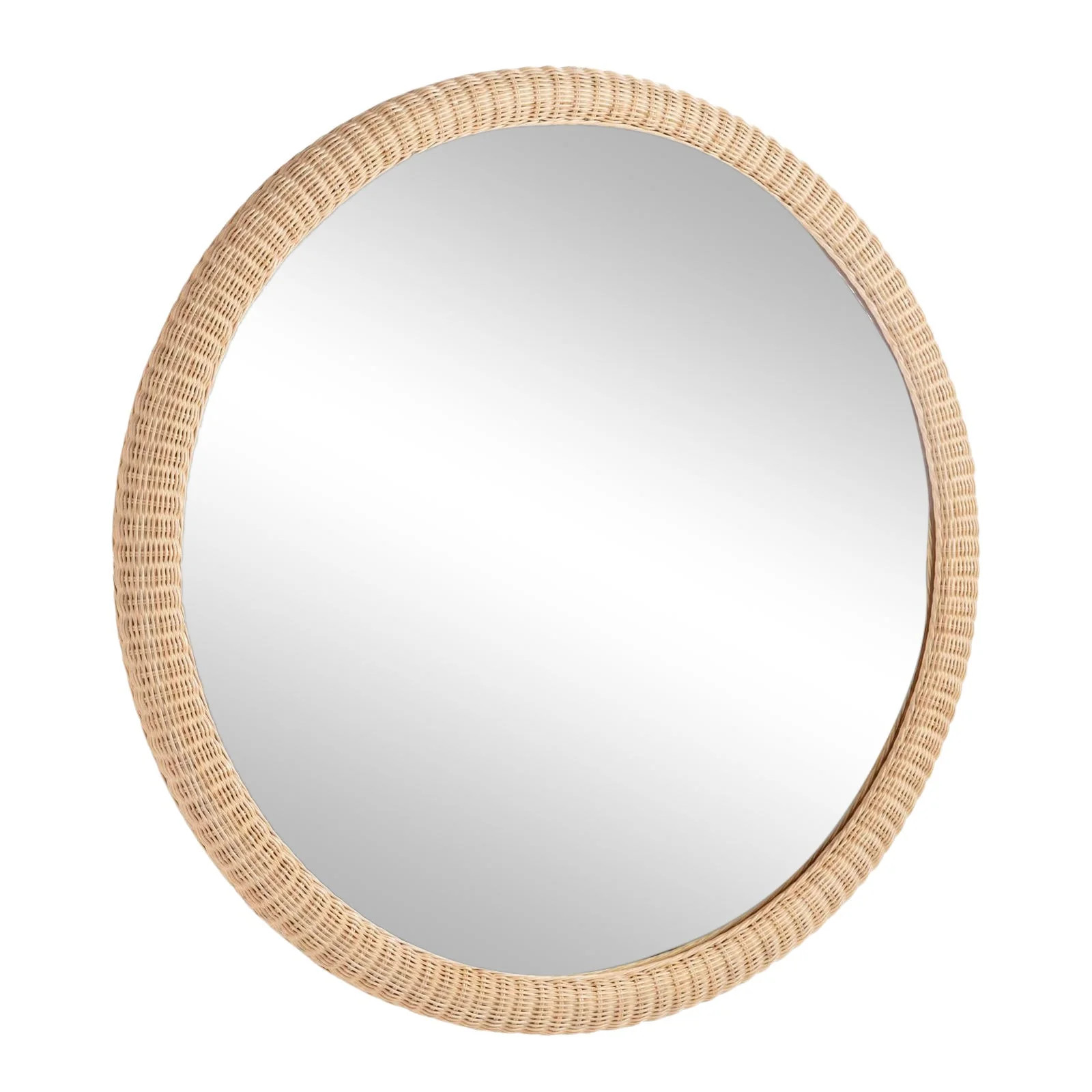 Dunmore Round Wicker Mirror | Cailini Coastal