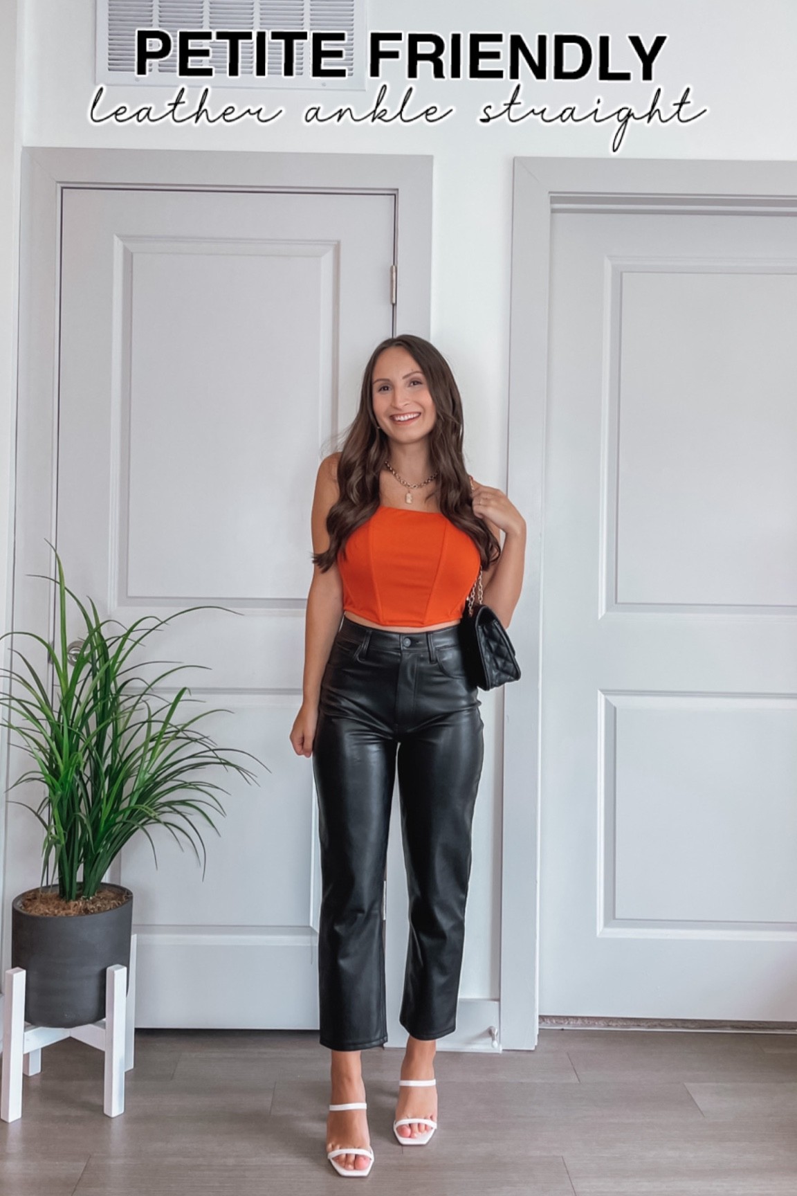 Leather pants - true to size (25 short). I’m wearing the curve love 
Top - true to size (XS)
Heels - true to size
-

Leather pants, petite pants, petite outfit, fall fashion, fall outfits


#LTKstyletip #LTKunder100 #LTKunder50