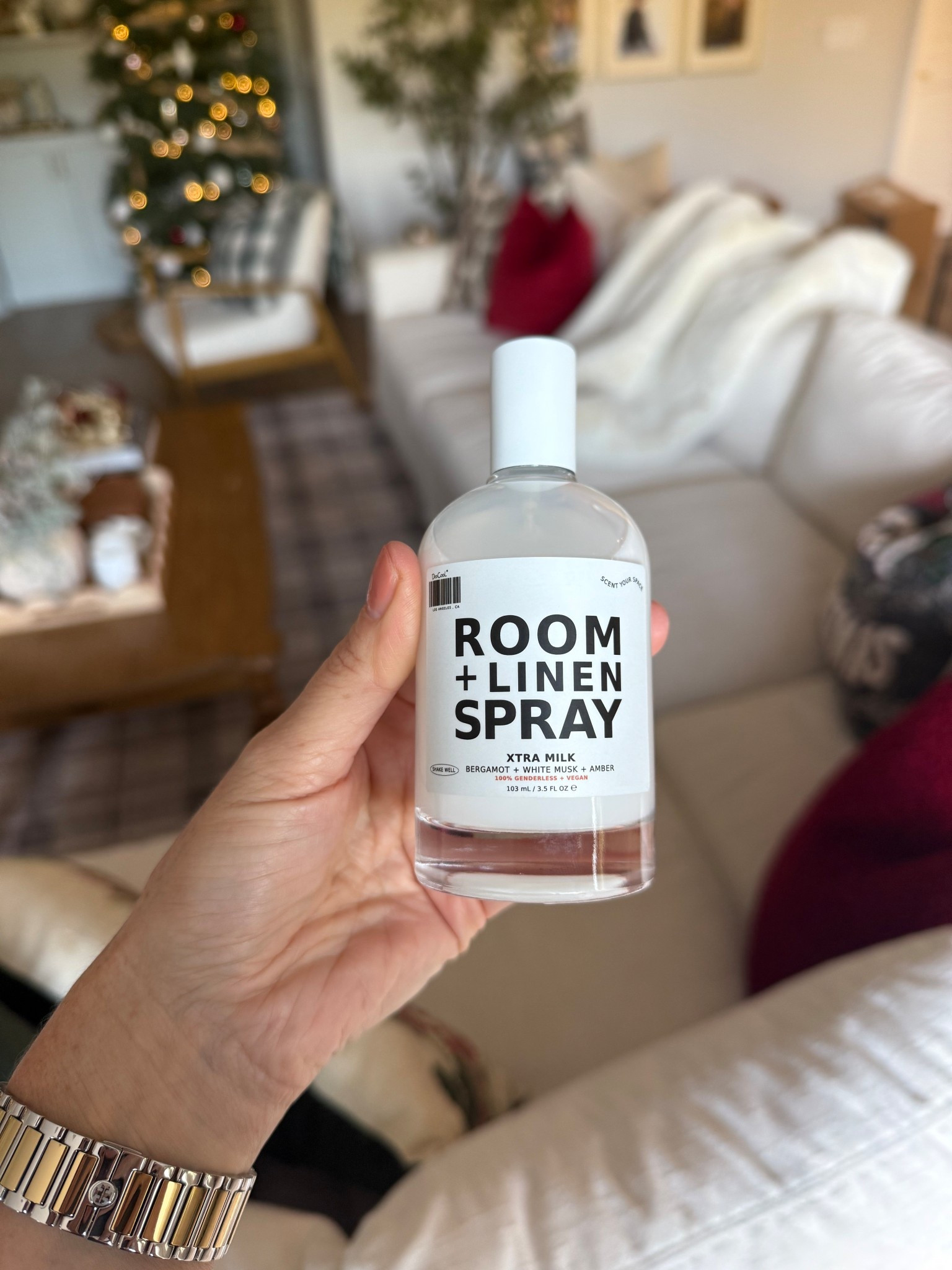 Obsessed with this room and linen spray. Perfect level of scent and is very refreshing and clean without smelling like disinfectant    

#LTKHome #LTKGiftGuide #LTKCyberWeek