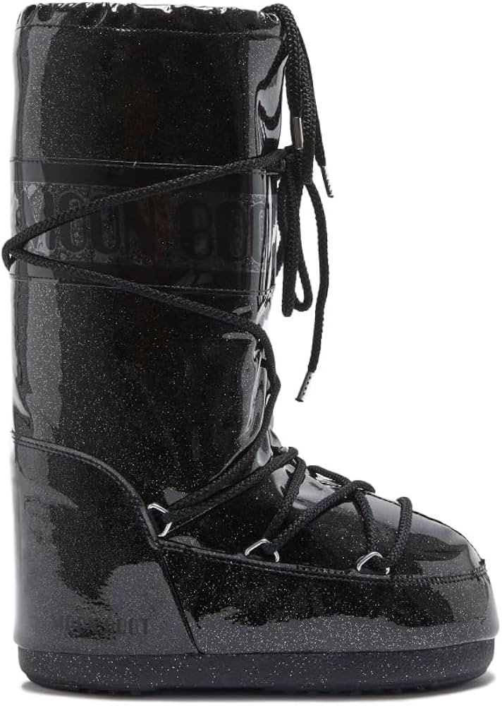 Amazon.com: Moon Boot, Icon Glitter Insulated Unisex Snow Boots, M7-8.5, W8-9.5, Black : Amazon L... | Amazon (US)