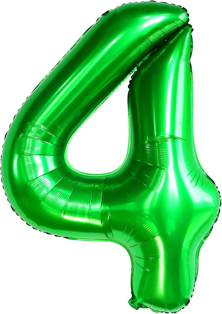 KatchOn, Dark Green 4 Balloon Number - 40 Inch | Green Number 4 Balloons for Birthdays | 4th Birt... | Amazon (US)