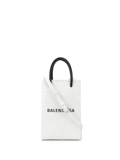 Shopping crocodile-effect tote bag | Farfetch (US)