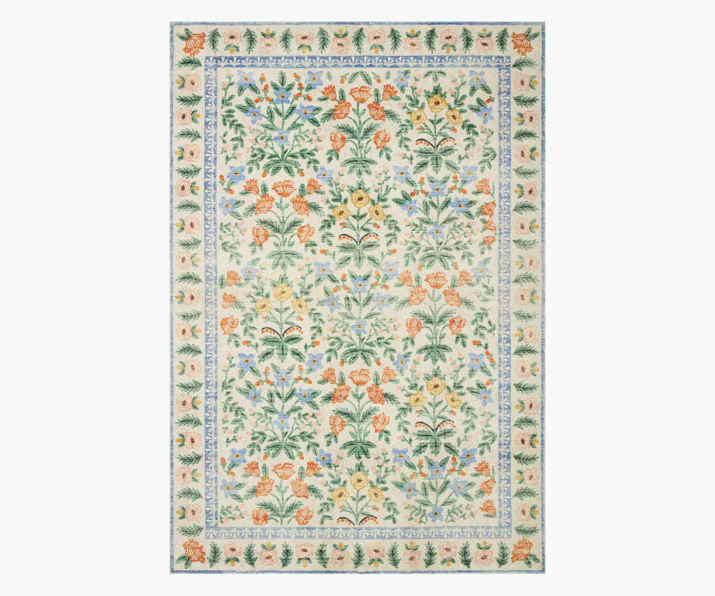 Eden Mughal Garden Power Loomed Rug - Cream | Rifle Paper Co.