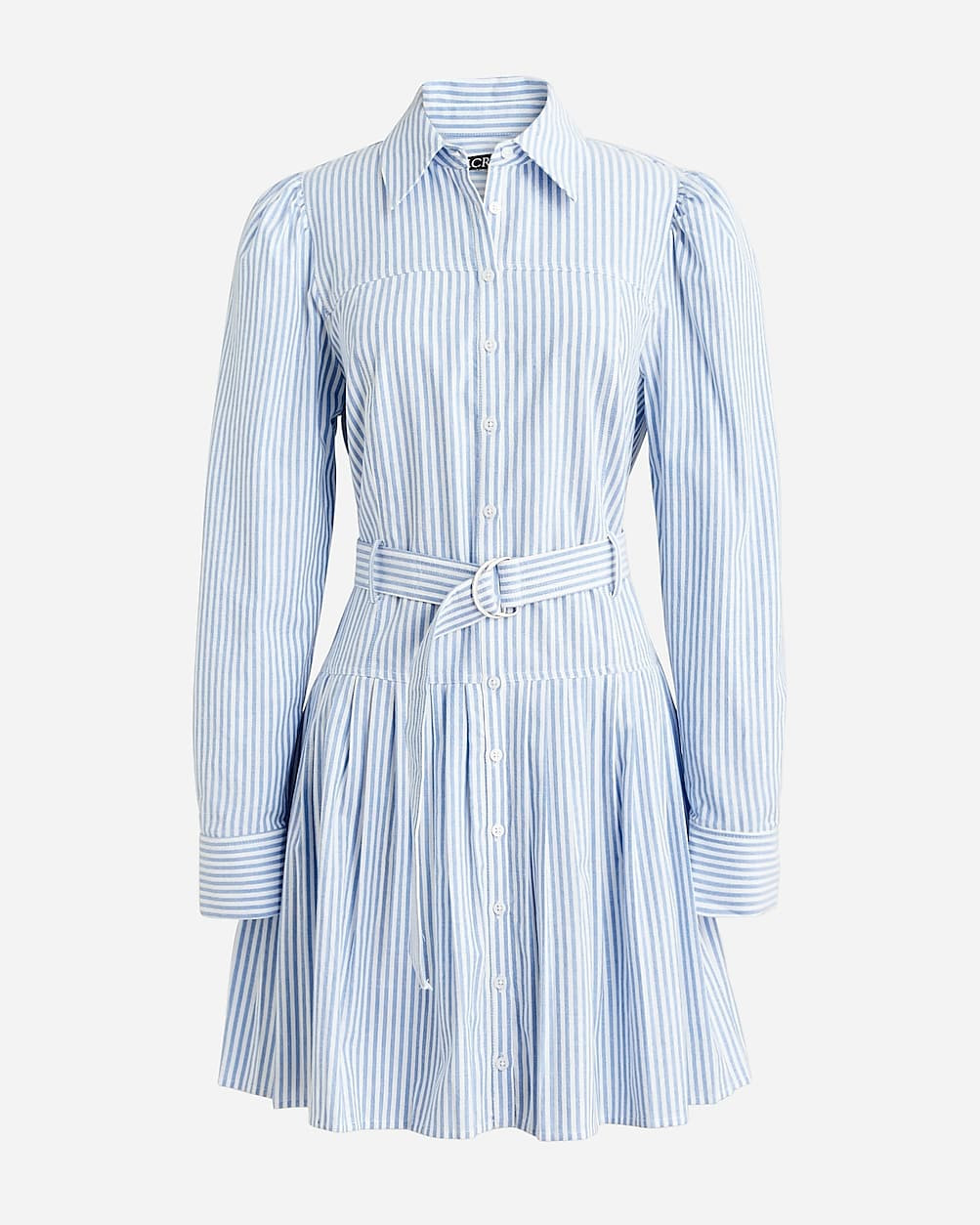 Fit-and-flare shirtdress in striped lightweight oxford | J. Crew US