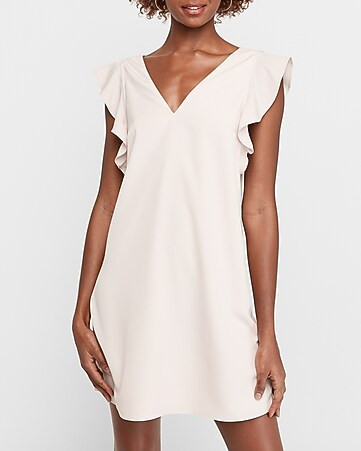 Ruffle Sleeve Shift Dress | Express