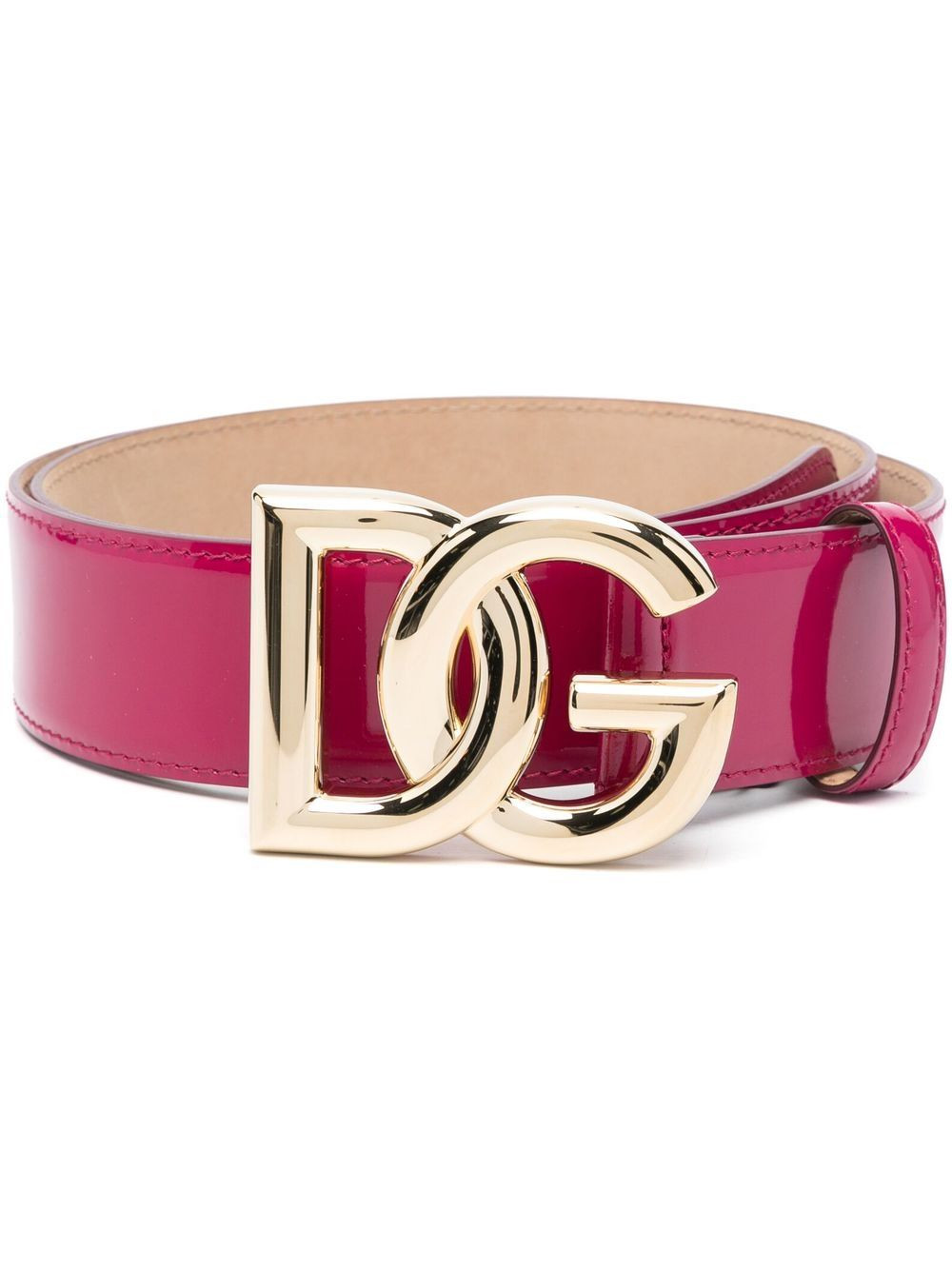 Dolce & Gabbana DG-Logo Calfskin belt - Pink | Farfetch Global