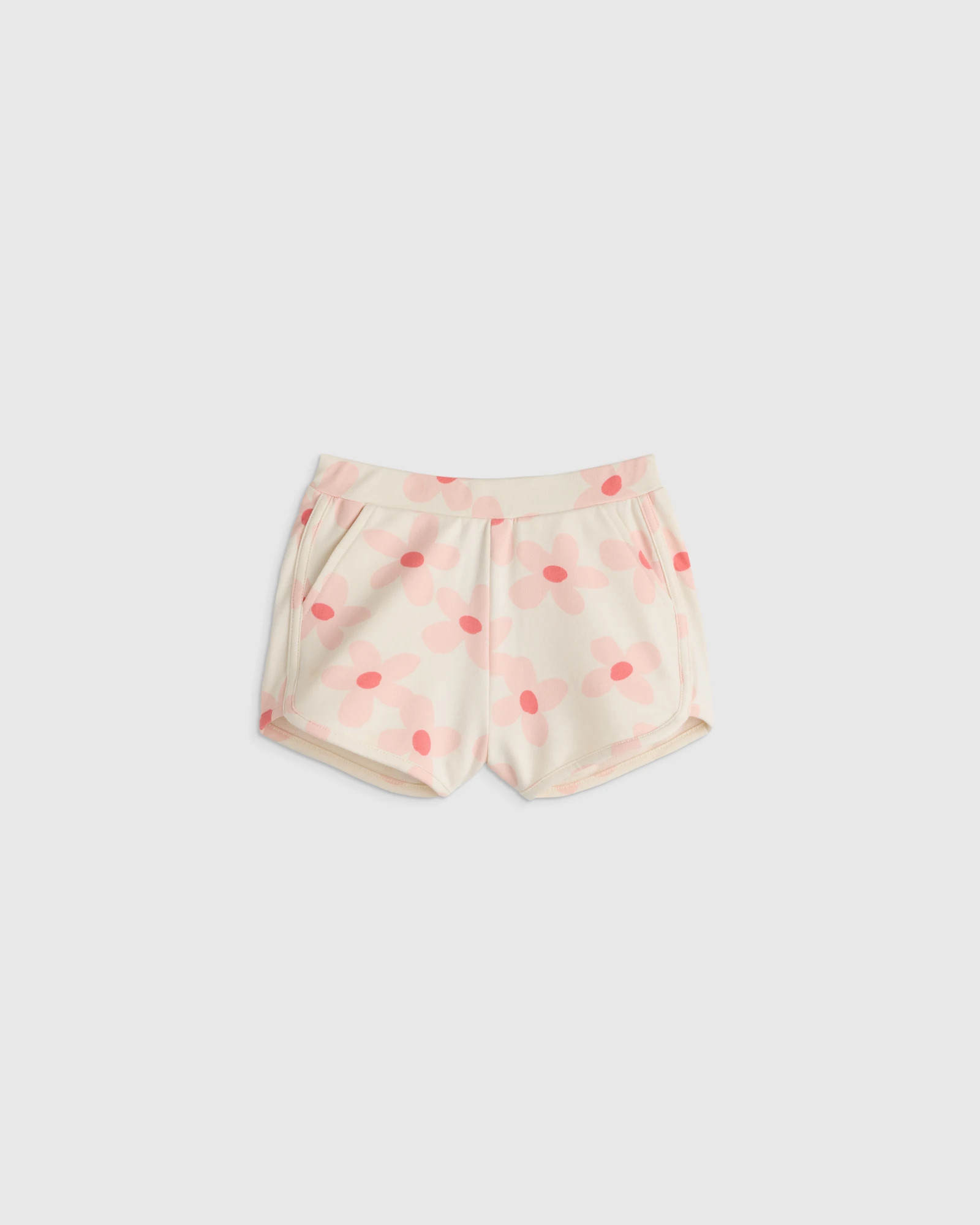 Quince | Girls Dolphin Hem French Terry Short in Heather Grey, Size 5T, Organic Cotton | Quince