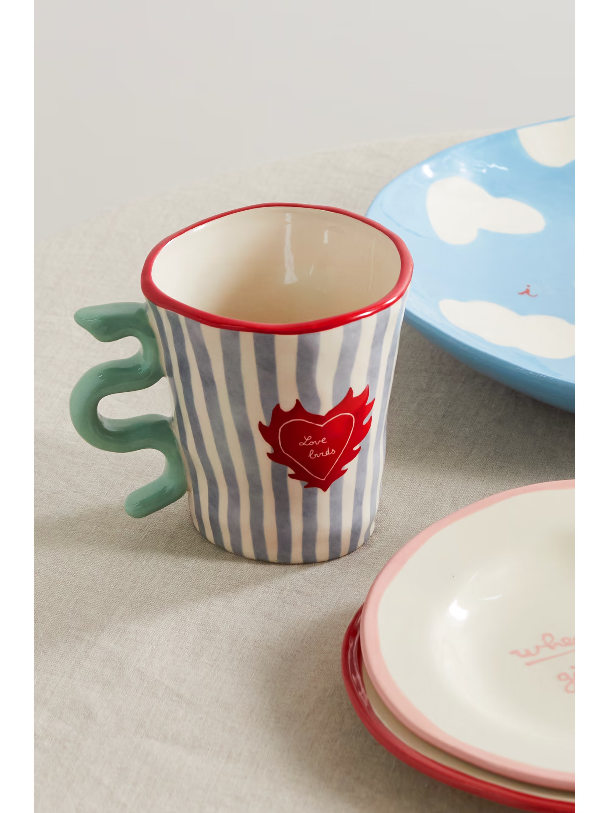 Love Birds large 15cm ceramic mug | NET-A-PORTER (US)