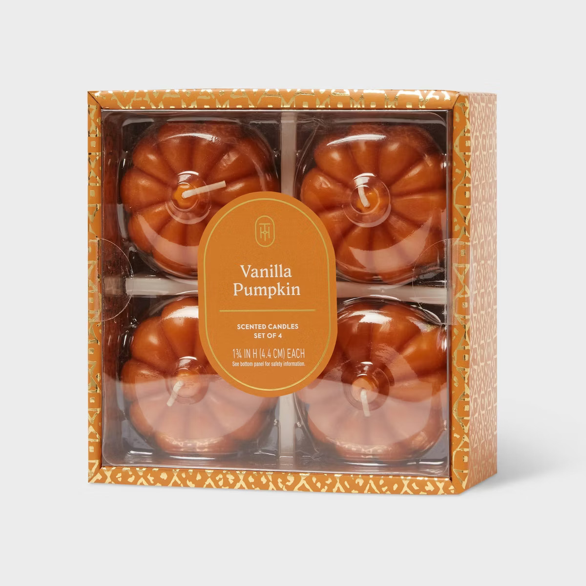 4pk Mini Wax Pumpkin Figural Candle Set - Threshold™ | Target