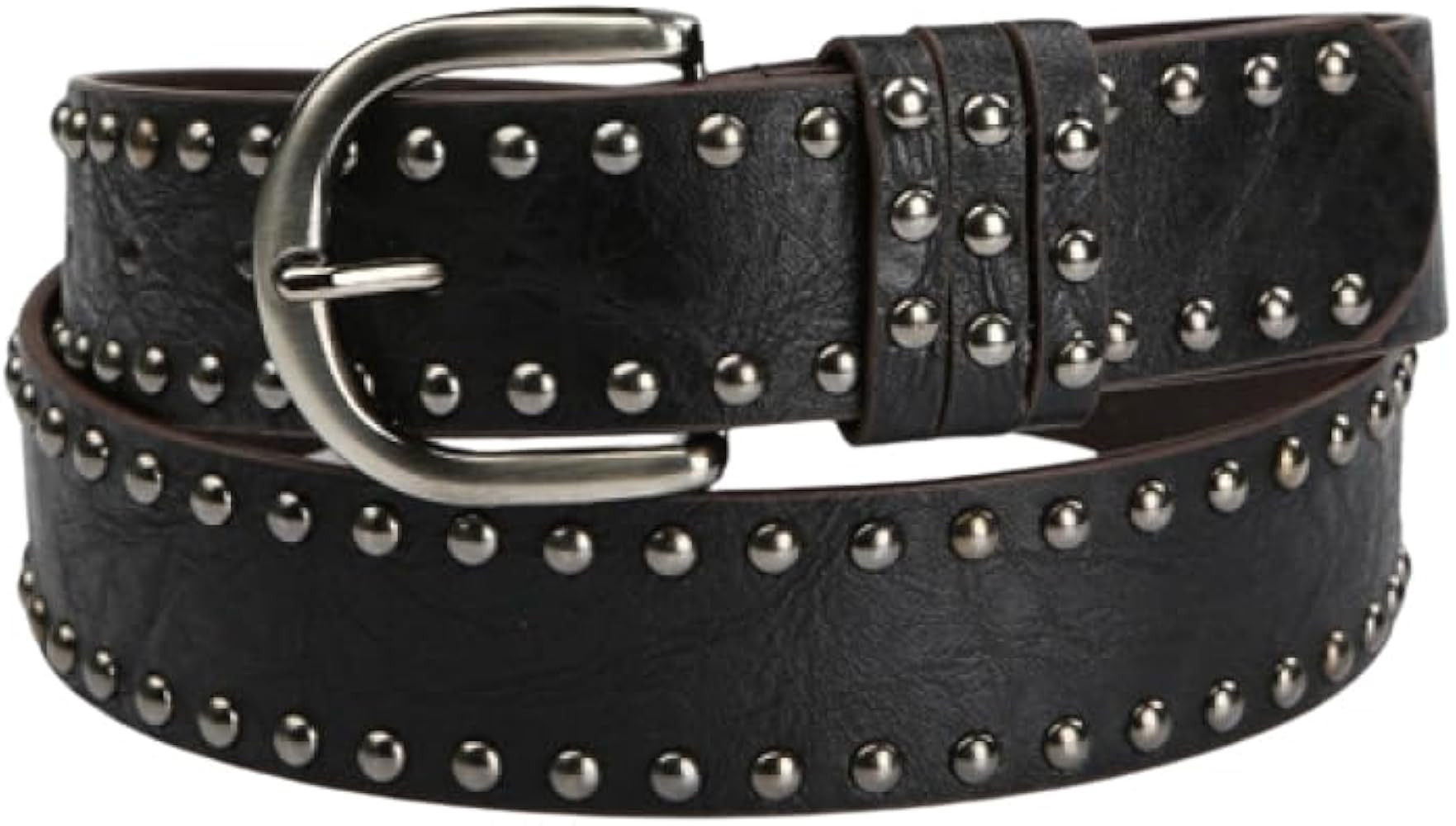 SUOSDEY Women Leather Rivets Belts for Jeans Pants Dresses Studded Leather Belts with Silver Buck... | Amazon (US)