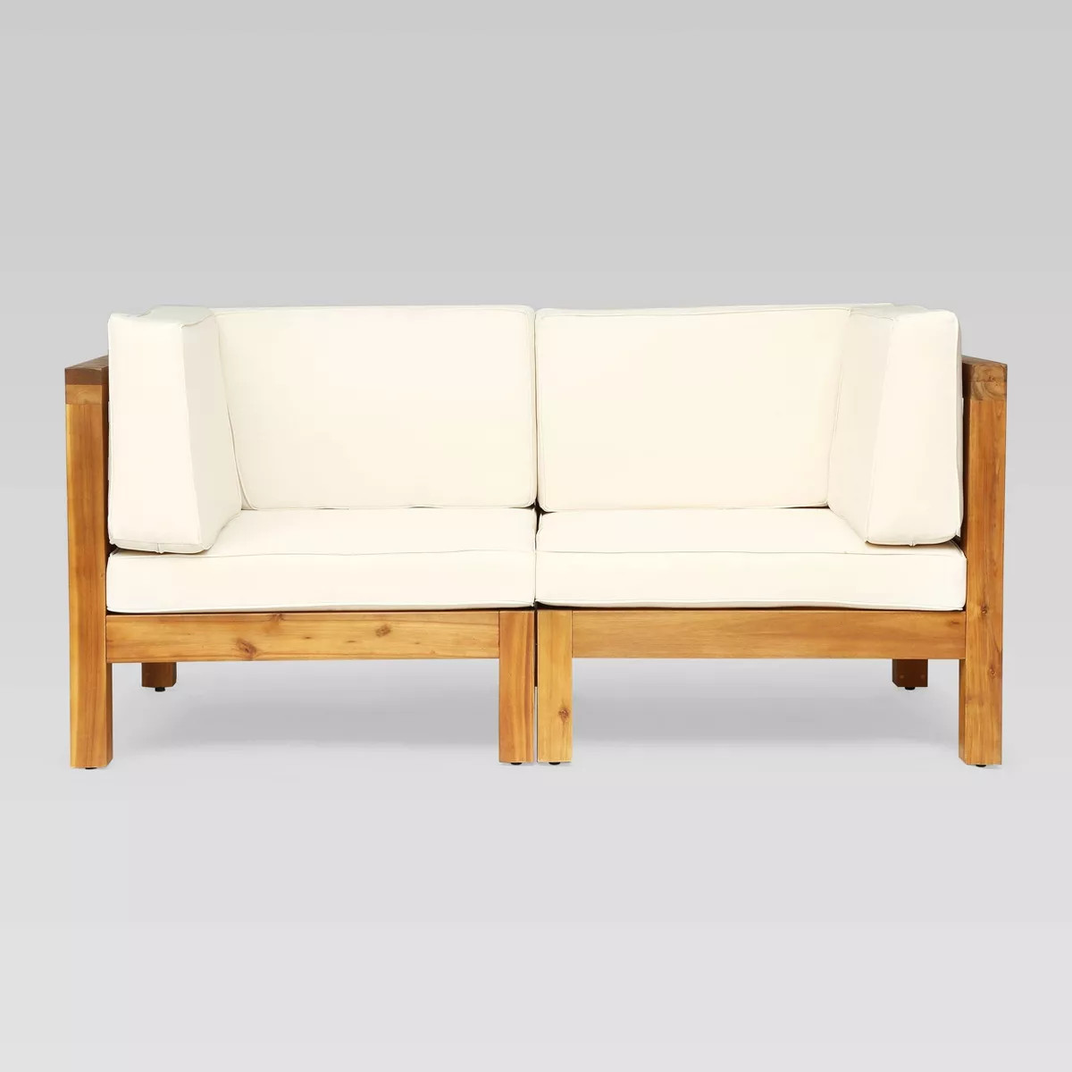 Oana 2pc Acacia Wood Modular Loveseat - Christopher Knight Home | Target