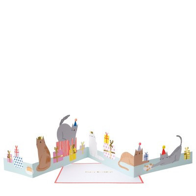 Meri Meri Cat Party Birthday Card (Pack of 1) | Target