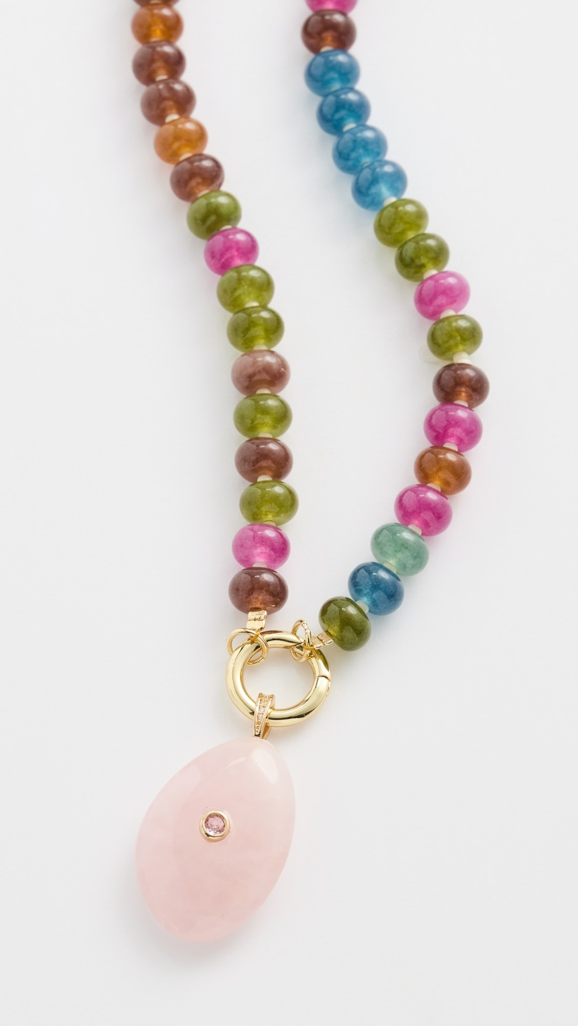 Beaded Natural Stone Drop Necklace | Shopbop