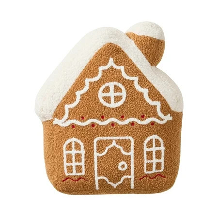 My Texas House 16" x 14" Gingerbread House Shaped Decorative Pillow | Walmart (US)