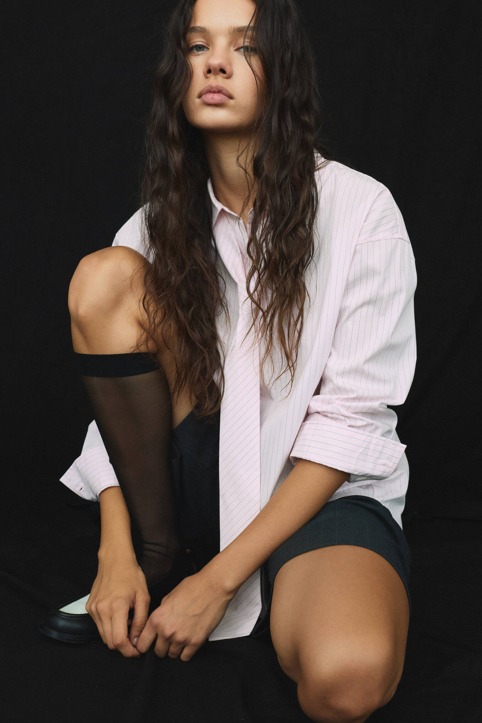 Chemise rayures avec cravate - pull&bear | PULL and BEAR FR