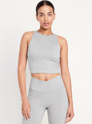 CloudComfy High-Neck Longline Sports Bra | Old Navy (US)
