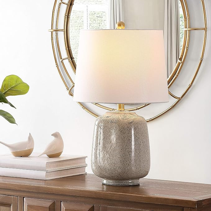 SAFAVIEH Lighting Collection Brixton Modern Cream/ Blue Ceramic 23-inch Bedroom Living Room Home ... | Amazon (US)