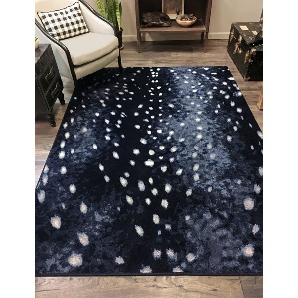 Dandridge Animal Print Power Loom Black Rug | Wayfair North America