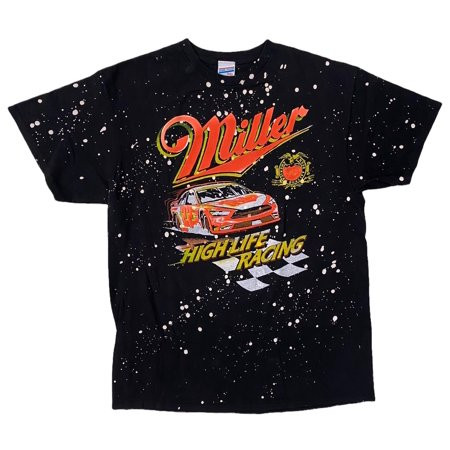 Junk Food Clothing Men s Officially Licensed Vintage Miller High Life Beer Tee T-Shirt (Medium Black | Walmart (US)