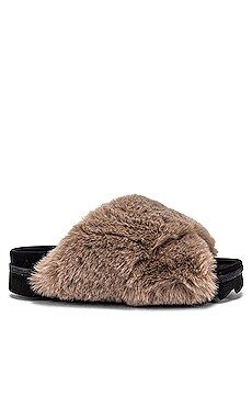 R0AM Cloud Faux Fur Slippers in Nude from Revolve.com | Revolve Clothing (Global)