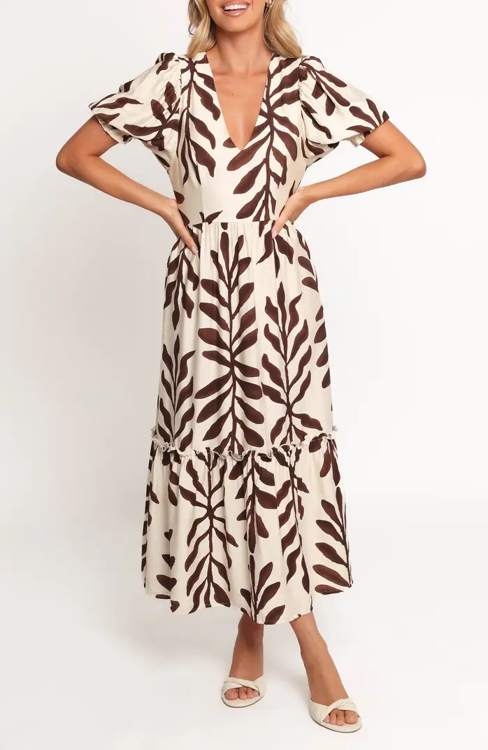 Petal & Pup Steele Puff Sleeve Tiered Midi Dress | Nordstrom | Nordstrom