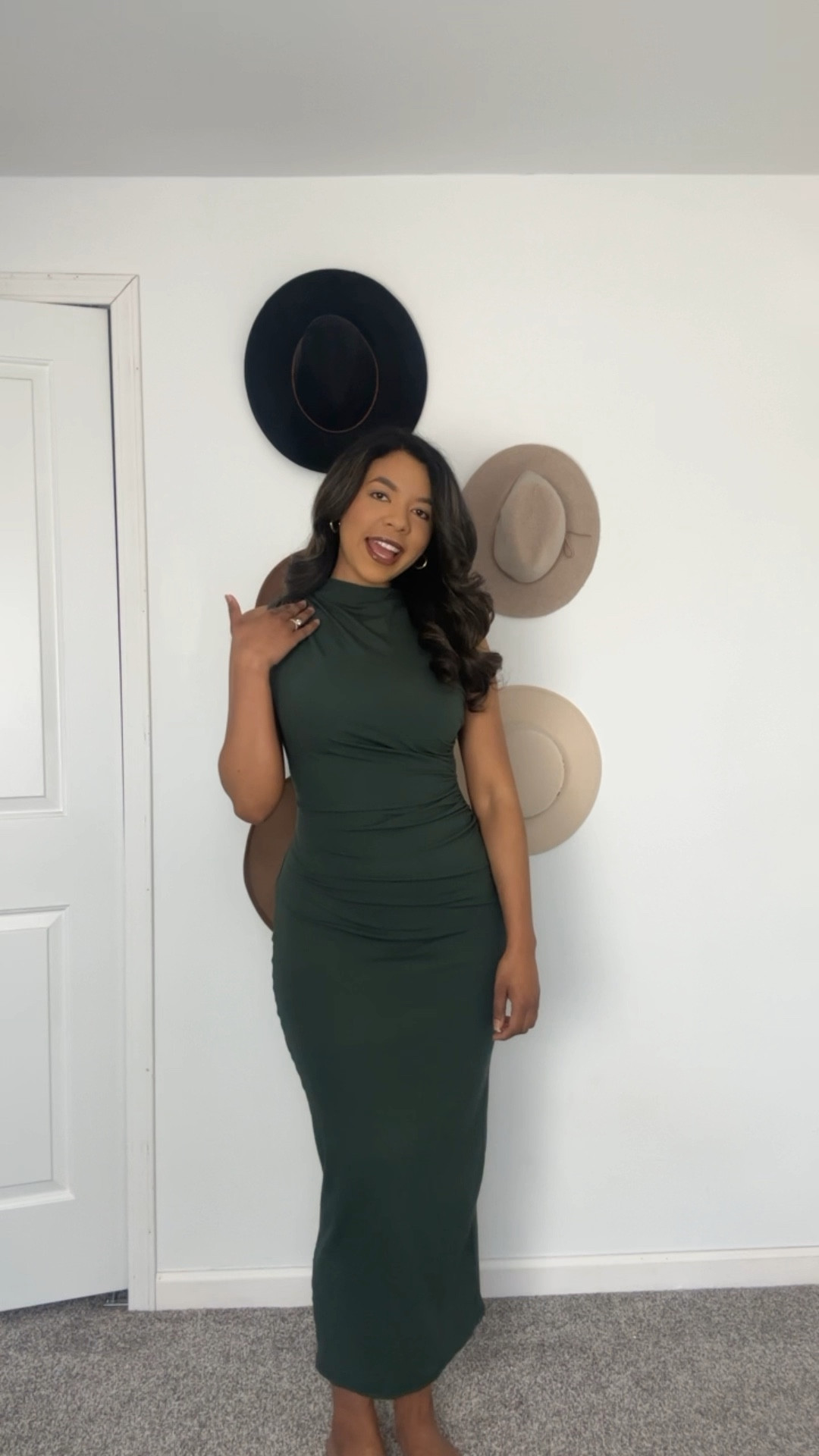 Green ruched amazon dress! Affordable fashion!! I’m wearing size small- green dress- size 6 fashion- outfit inspo- 

#LTKfindsunder100 #LTKstyletip #LTKSpringSale