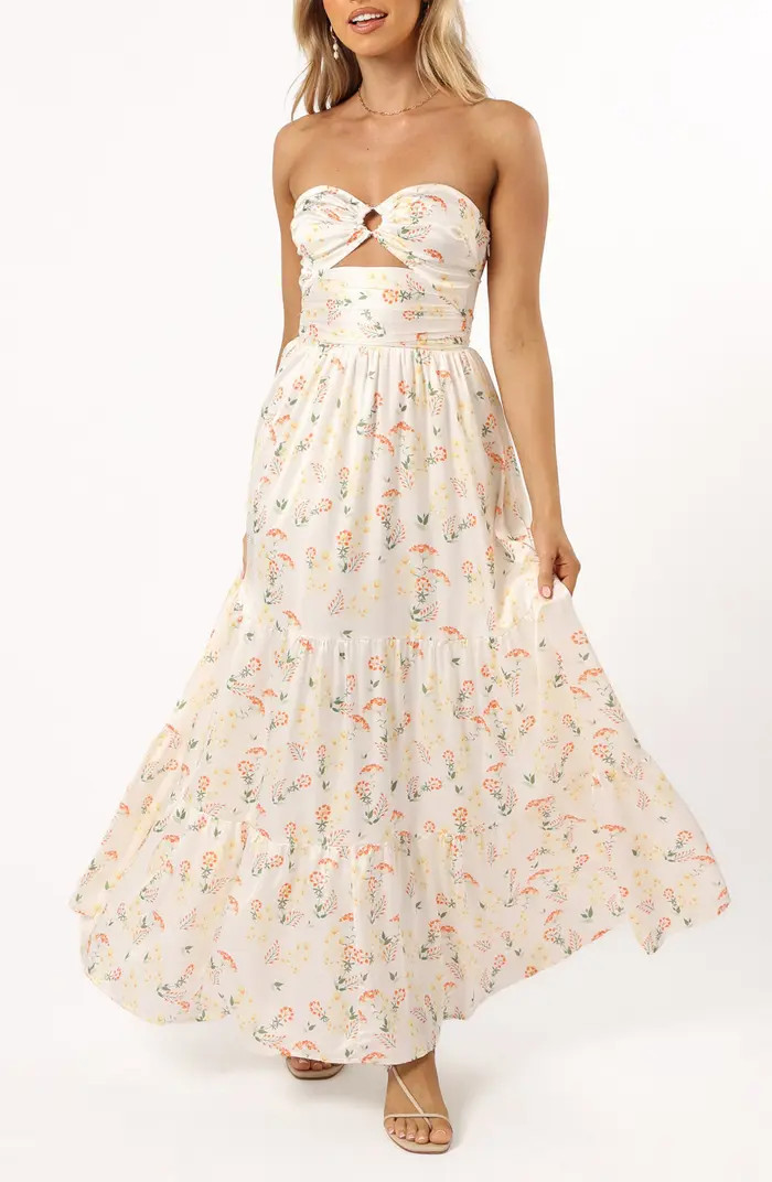 Sarai Floral Strapless Maxi Dress | Nordstrom Rack