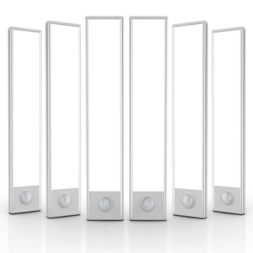 6 Pack Under Cabinet Lights Wireless, 32 LED Motion Sensor Light Indoor Rechargeable Magnetic Closet Lights Battery Operated, Under Counter Lights for Kitchen, Wardrobe, Hallway, Stairs | Amazon (US)