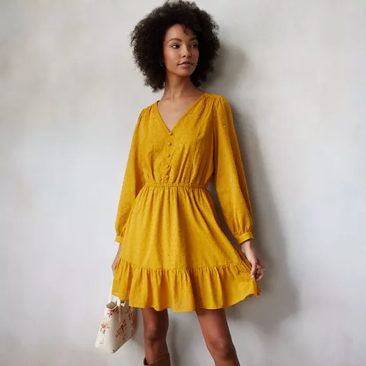 Plus Size LC Lauren Conrad Ruffle V-Neck Midi Dress