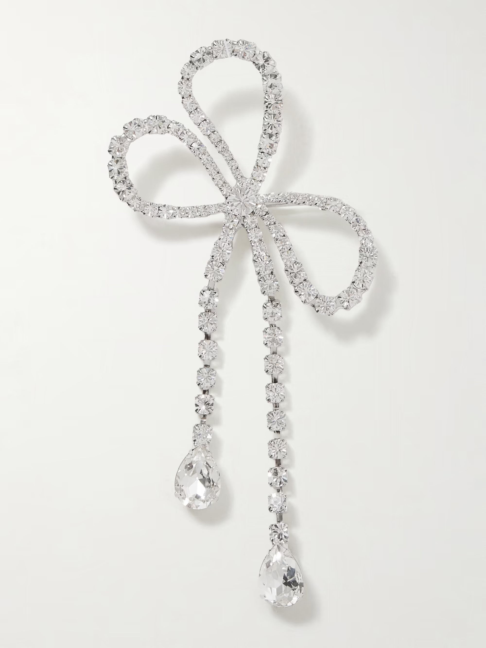 Evelyn rhodium-plated crystal brooch | NET-A-PORTER (US)