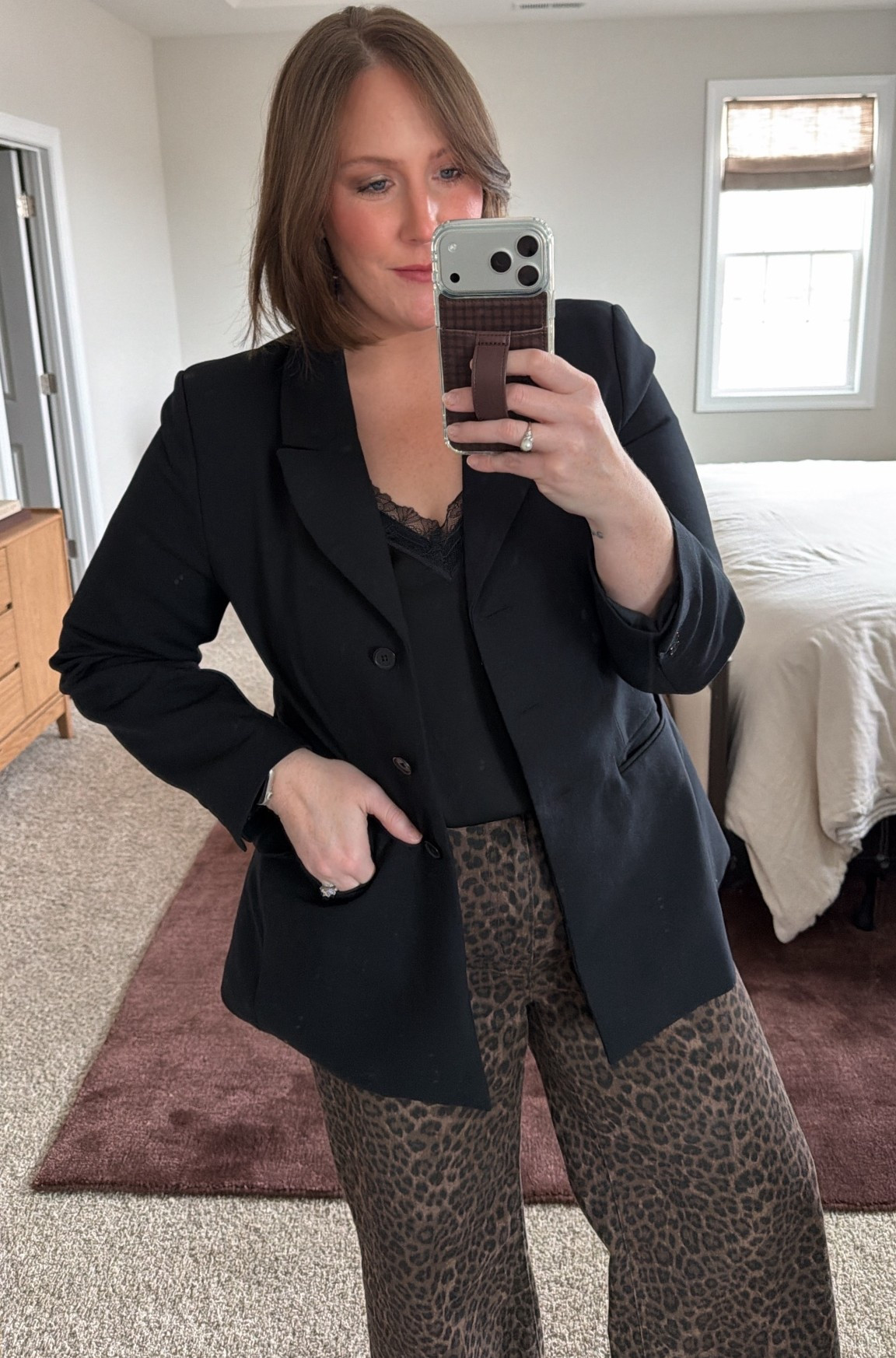 Leopard print pants + button down blazer - women’s office wear, casual wear, work wear, church outfit 

#LTKPlusSize #LTKWorkwear #LTKootd