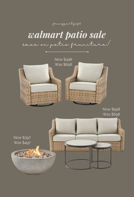 Save on my Walmart patio furniture! This sells out fast every year! I also linked the matching ottomans, not on sale but still a great price  

#LTKsalealert #LTKSeasonal #LTKhome