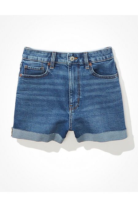 AE Stretch Denim Mom Shorts | American Eagle Outfitters (US & CA)