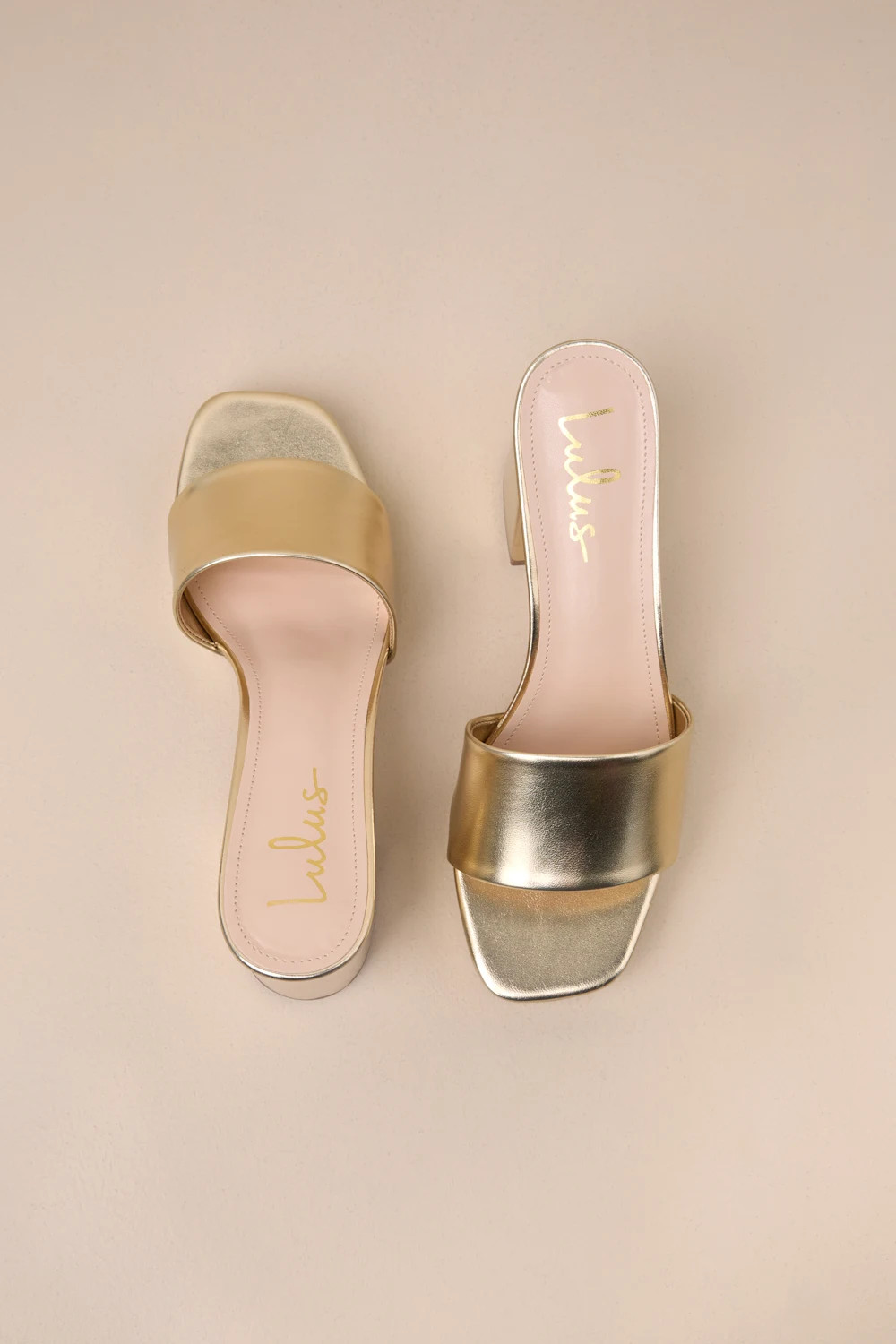 Carington Gold High Heel Slide Sandals | Lulus